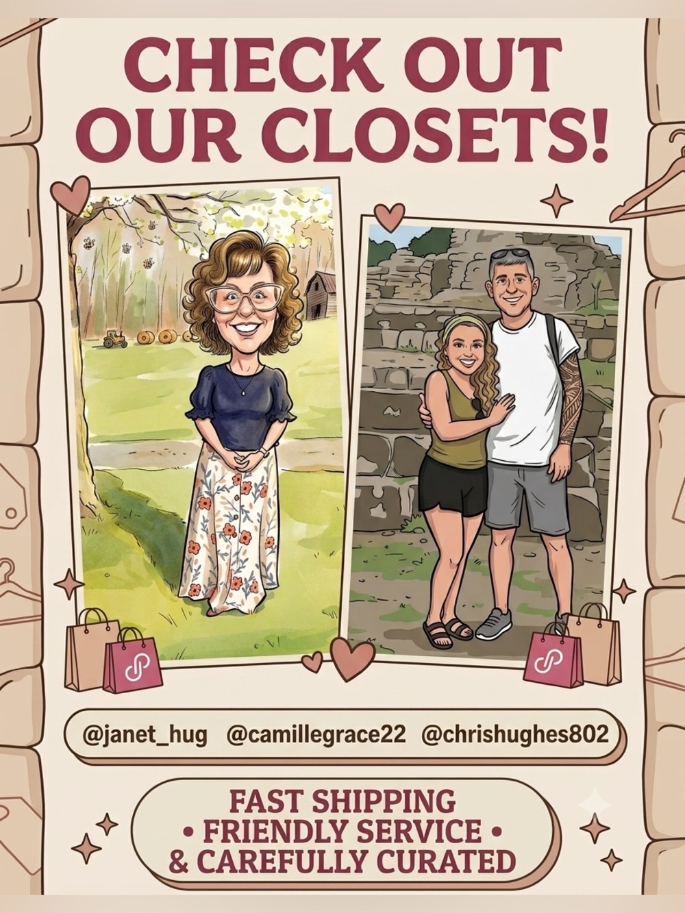 Follow our closets!
